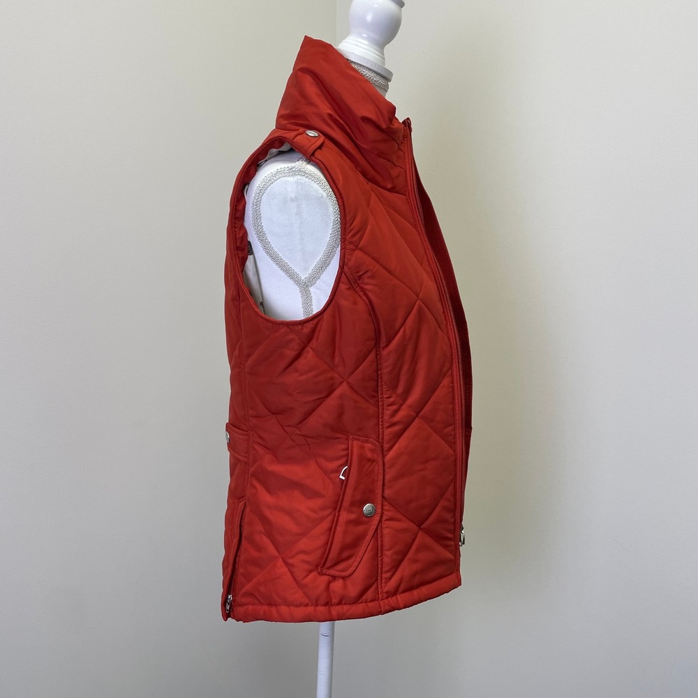 Ariat Womens Red Quilted Equestrian Vest Dog Print Lining Size Small - Picture 4 of 16
